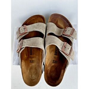 Birkenstock Arizona Sage Green Suede 39/US 8-8.5 Sandals Cork